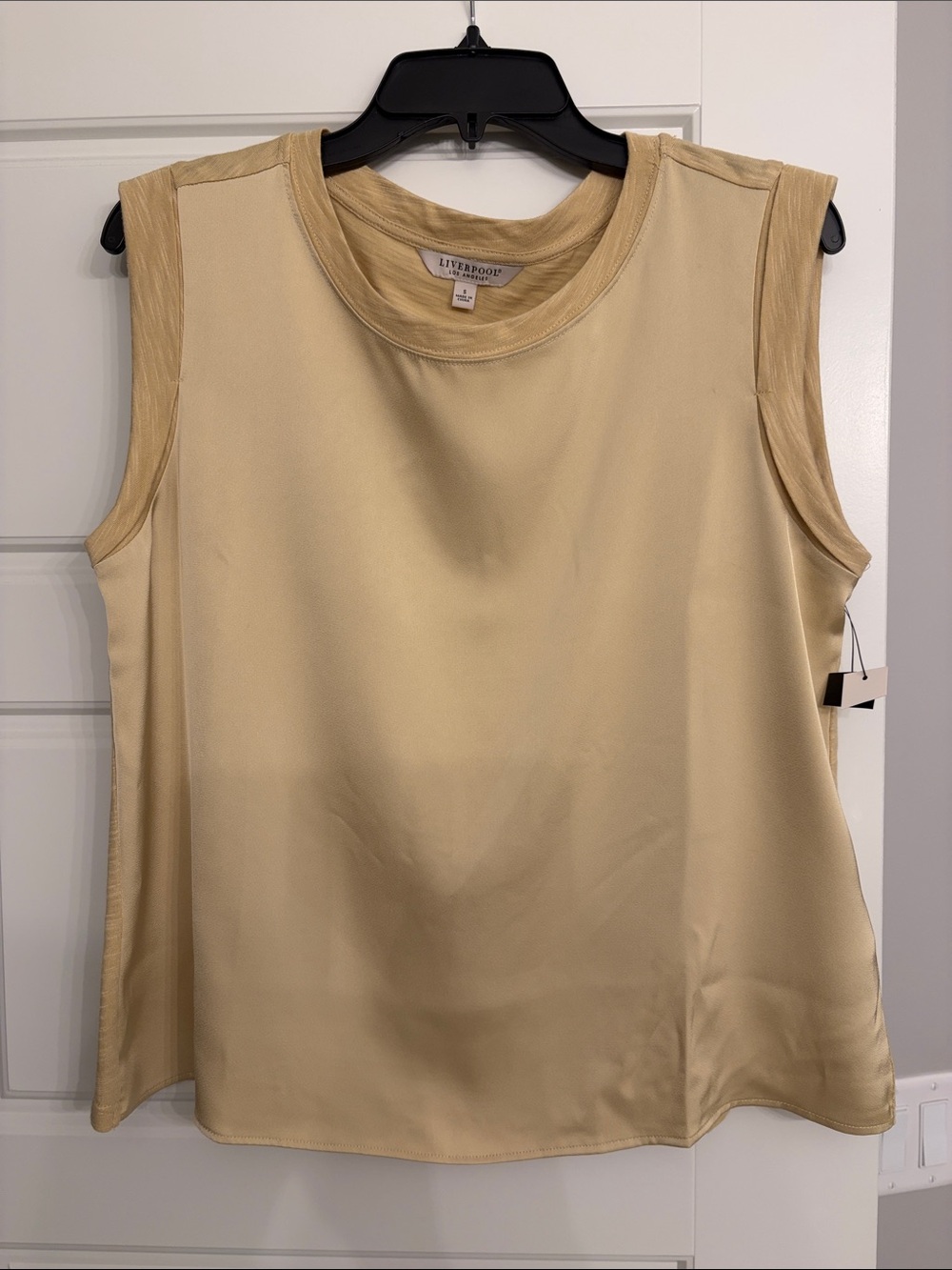 Liverpool Sleeveless Crewneck Tank in Light Mustard